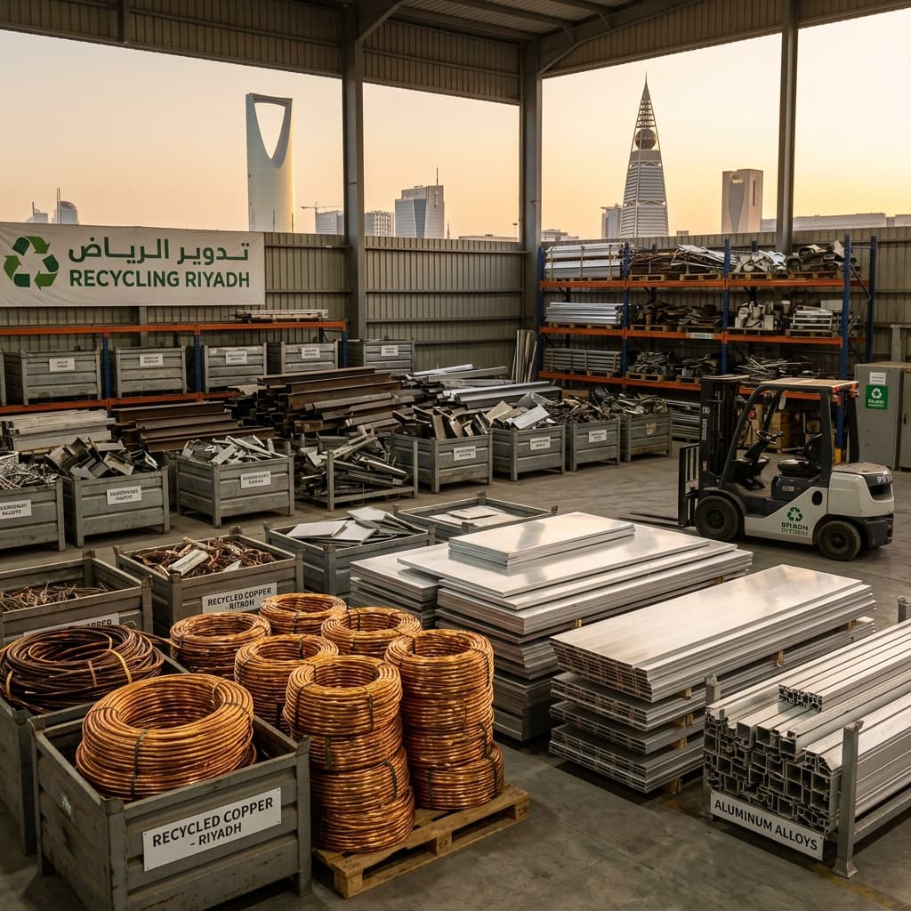 Scrap metal recycling yard in Riyadh